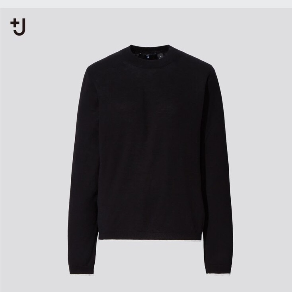 Uniqlo X Jil Sander Women’s Black Crew Neck Sweater